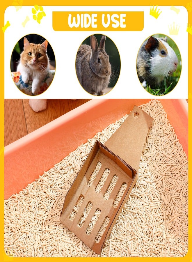 Watersay 30 Pcs Disposable Cat Litter Scoops 8.3x3.3 Inch Portable Kitty Litter Scooper with Holder Shovel Cardboard Plastic Free Litter Scoop with Holes for Travel Cat Litter Box - Image 5